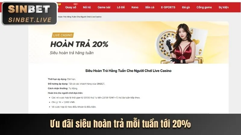 Hoàn trả không giới hạn tại Go88vin